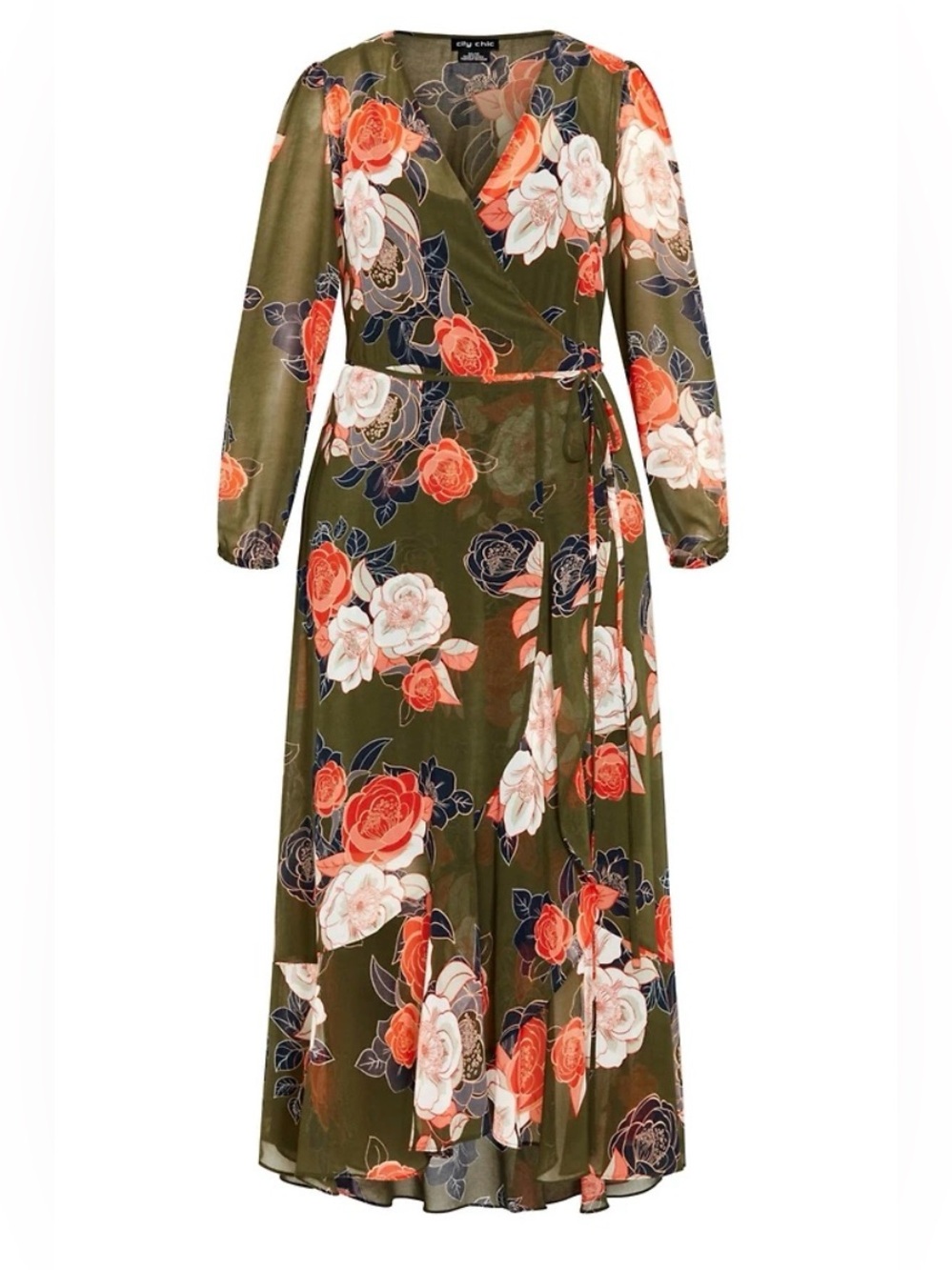 CITY CHIC | Sadie Maxi Dress - military